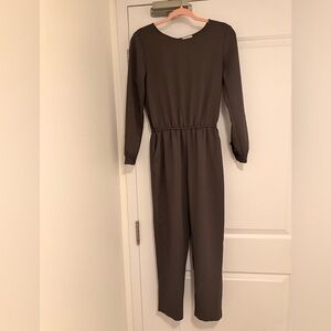 Babaton Grey Long Sleeve Jumpsuit